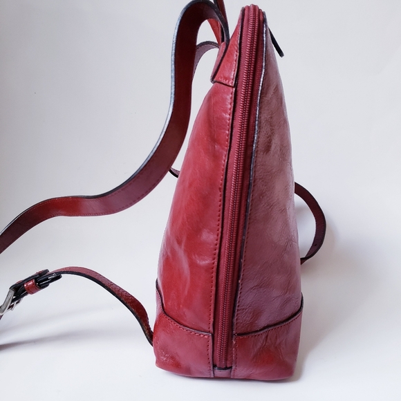 Vintage Wilsons Leather Pelle Studio Red Backpack - Picture 2 of 12